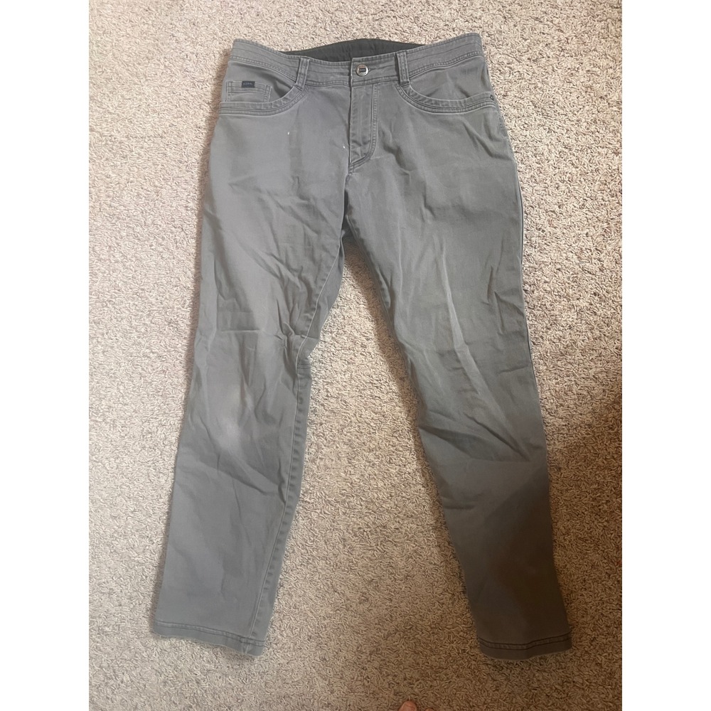 KUHL Mens Gray Outdoor Hiking Pants Articulated Knee 34x32 Utility Pockets